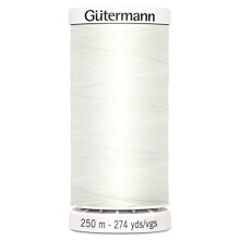 Gutermann Sew All Polyester Thread, 250Mtr, Bridal White (0111)