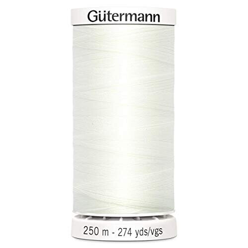 Gütermann Gutermann Sew All Polyester Thread, 250Mtr, Bridal White (0111)