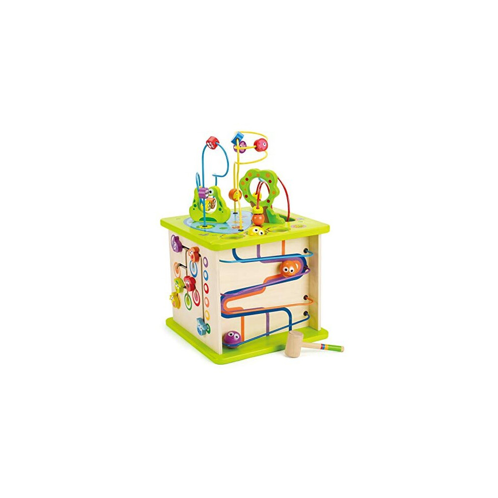 Hape E1810 Country Critters Play Cube - Multi-Sided Wooden Activity Toy