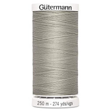 Gutermann Sew All Polyester Thread, 250Mtr, Pastel Grey (0118)