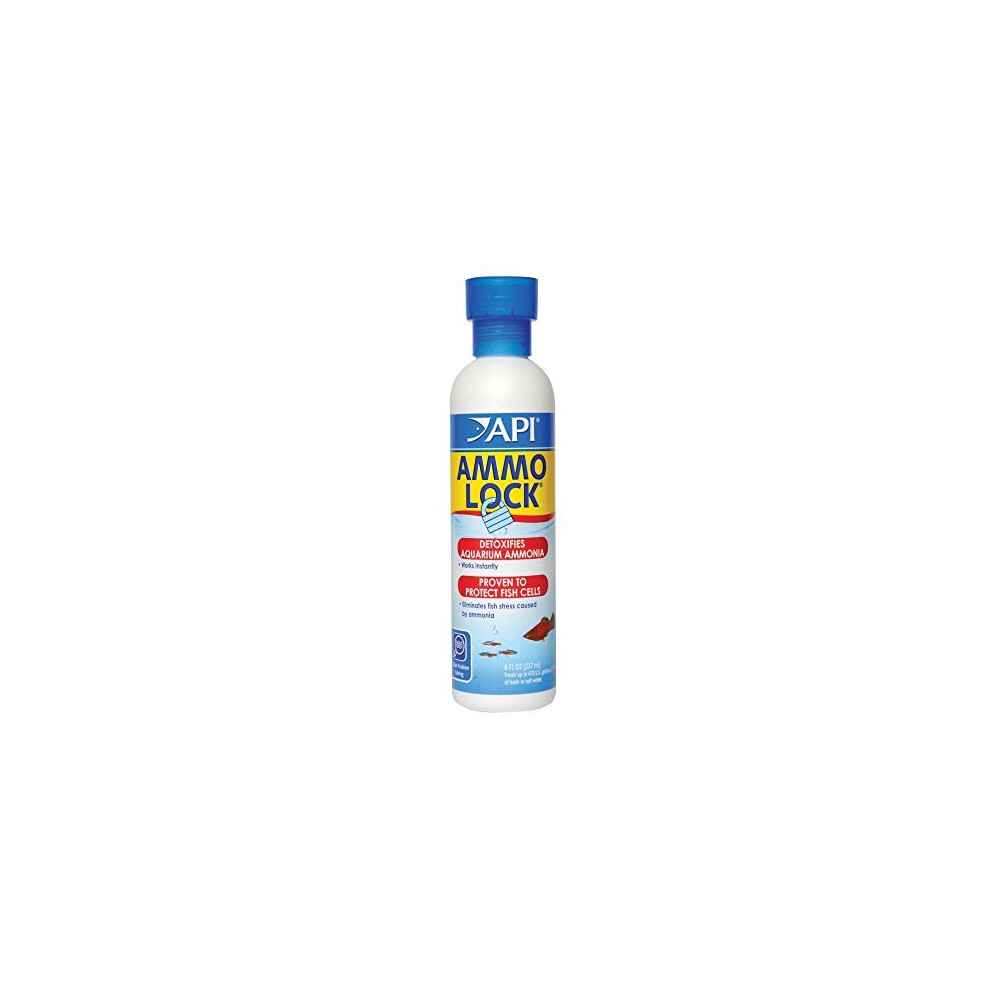 API AMMO-LOCK Freshwater and Saltwater Aquarium Ammonia Detoxifier 237 ml Bottle