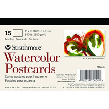 Strathmore water color postcards, blank, 15 pieces (package may vary) 1 pack