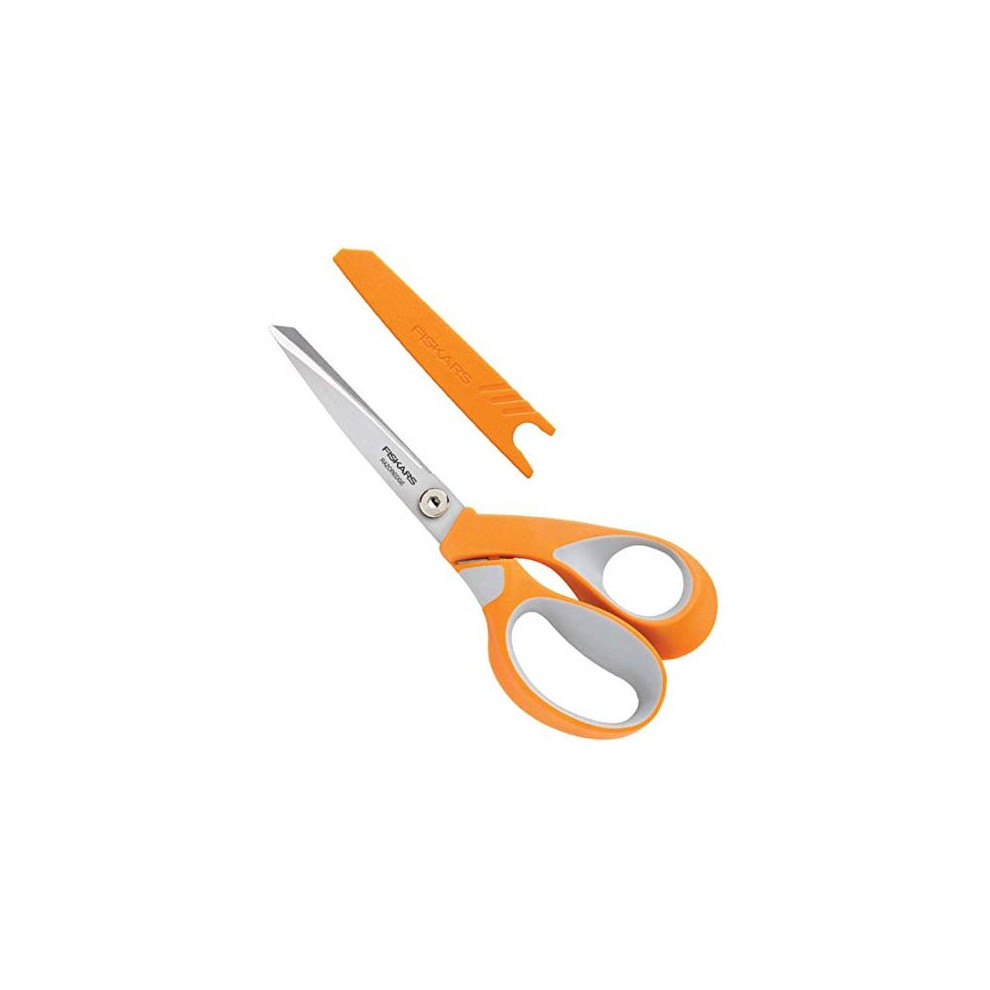 Fiskars Scissors RazorEdge Softgrip 23 cm, Stainless Steel Blade/Plastic Handles, Orange, 1014578