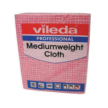 Vileda VIL04871 106400 Medium Weight Cloth, Red (Pack of 10)