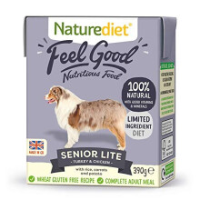 Naturediet Feel Good Senior - Alimento umido completo Lite 390g x 18