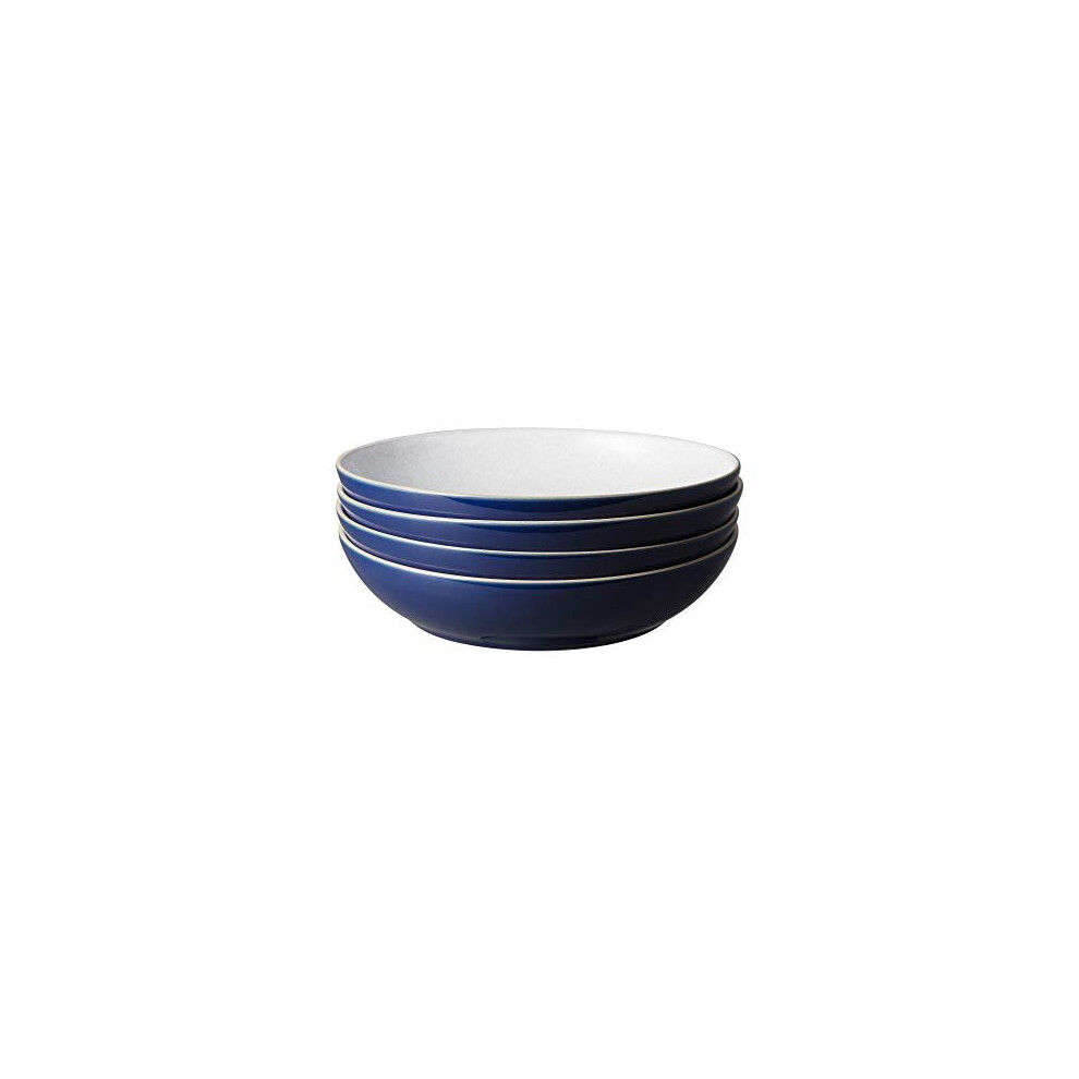 Denby Elements Dark Blue 4 Piece Pasta Bowl Set