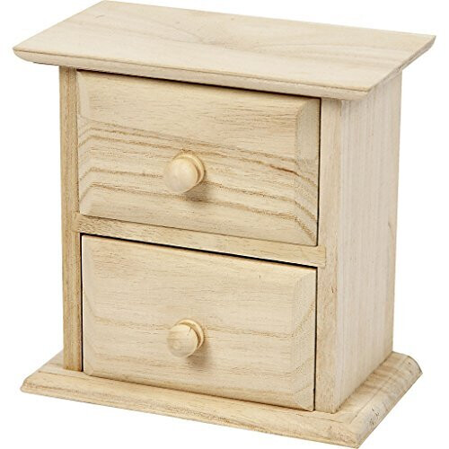 Commode en bois - Référence 57573 - 2 tiroirs - Marron