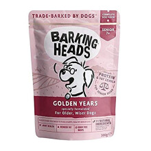 Barking Heads Wet Dog Food for Senior Dogs, Golden Years, Free-Run Chicken and Salmon, No Artificial Flavours, Grain-Free Recipe with Optimal Protein
