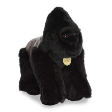 AURORA, 80431, MiYoni Silverback Gorilla, 13In, Soft Toy, Black - Plush Soft Toy