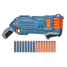 Nerf Elite 2.0 Warden DB-8 Blaster, 16 Official Nerf Darts, Blast 2 Darts At Once, Tactical Rail for Customising Capability, Slam Fire
