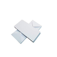 Craft UK 834 5 x 5 inch Scalloped Card and Envelope pack of 50 - White