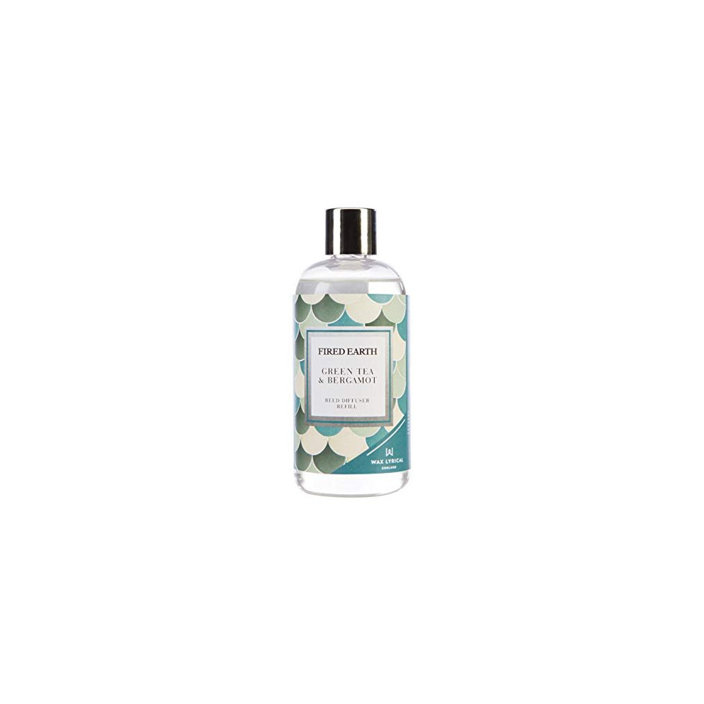 Wax Lyrical Fired Earth Tea & Bergamot Reed Diffuser Refill, 200Ml Green