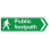 Public footpath right directional sign - 3mm Aluminium sign 330mm x 100mm 1