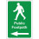 Public footpath arrow left directional sign - 1.2mm Rigid plastic 300mm x 200mm 1