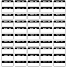 Quality control labels Asset number- 50 Stickers 40mm x 20mm