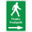 Public footpath arrow right directional sign - 1.2mm Rigid plastic 300mm x 200mm 1