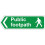 Public footpath left directional sign - 3mm Aluminium sign 330mm x 100mm 1