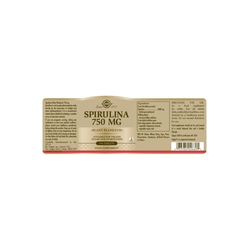 Solgar Spirulina 750 mg 80 Kapseln Solgar 2
