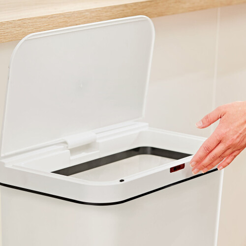 Tower 50L Rectangular Sensor Bin, White 2