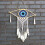 Protection Dream Catcher - Med Macrame Evil Eye Blue/White/Black 1