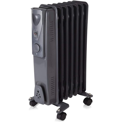 Warmlite 1500W Oil Filled Radiator Dark Titanium
