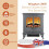 Warmlite Wingham 2KW Electric Double Door Fire Stove, Grey 2