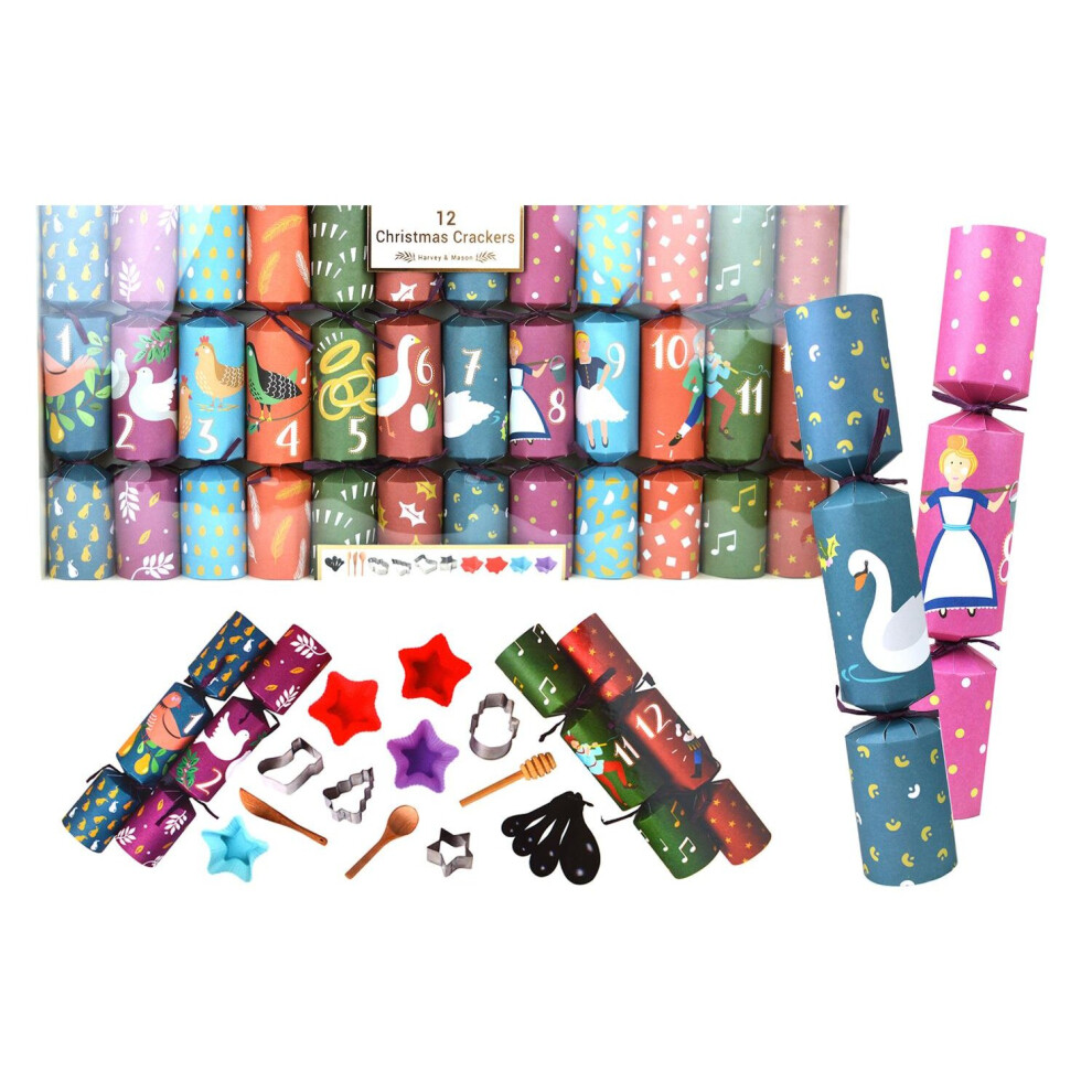 12 Days of Christmas Crackers Traditional Eco Festive Baking Accessories Set