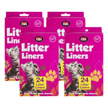 Litter tray liner bags cat kitten easy clean waste disposal pack of 96