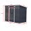 Living And Home 8 x 4 ft Metal Garden Shed Tool Storage with Base Frame, Charcoal Black 6