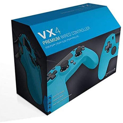 Gioteck VX4 Wired Blue Controller (PS4/PC)