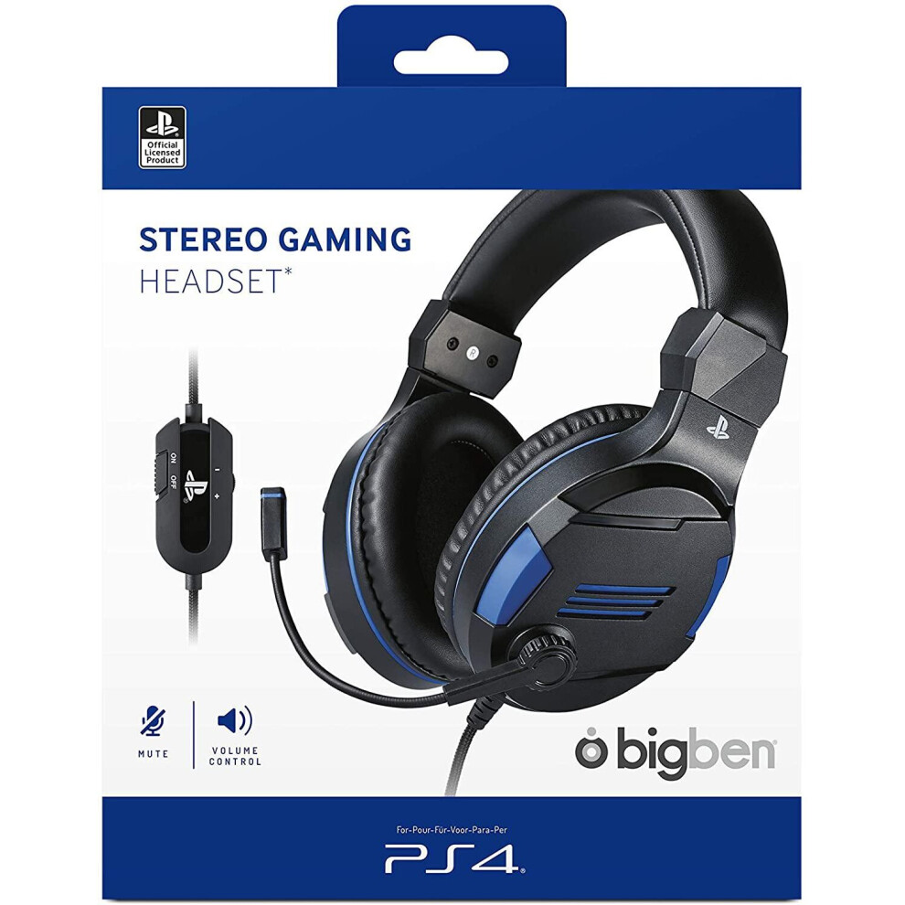 Bigben Stereo Gaming Headset V3 - Titan (Ps4) Black 3499550381450