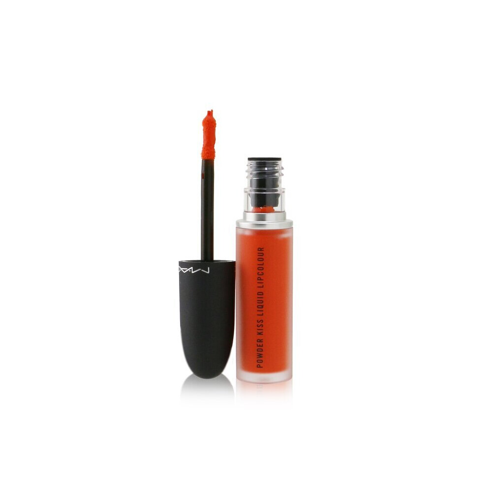 New Mac Powder Kiss Liquid Lipstick 992 Resort Season Bright Orange Clear