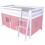 (Baby Pink) Tent for Midsleeper Cabin Bunk Bed 2