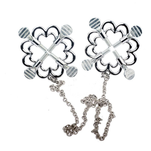 Flower Style Nipple Clamps and Chain