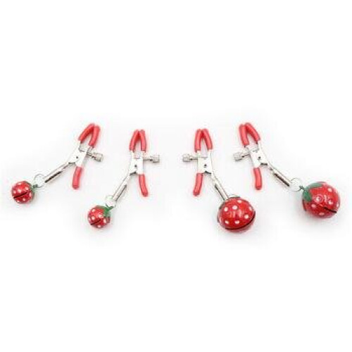 Strawberry Bell Nipple Clamps