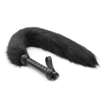 Fox Tail Flogger with Plaited Handle