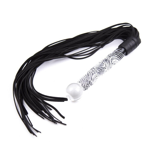 Glass and Ass - Flogger and Dildo
