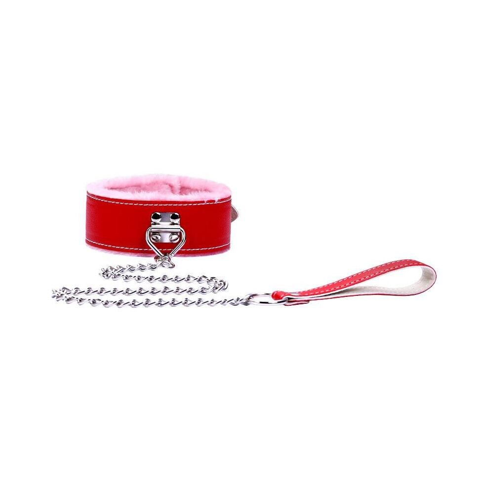 The Room Of Doom Pink Fluffy Collar And Lead