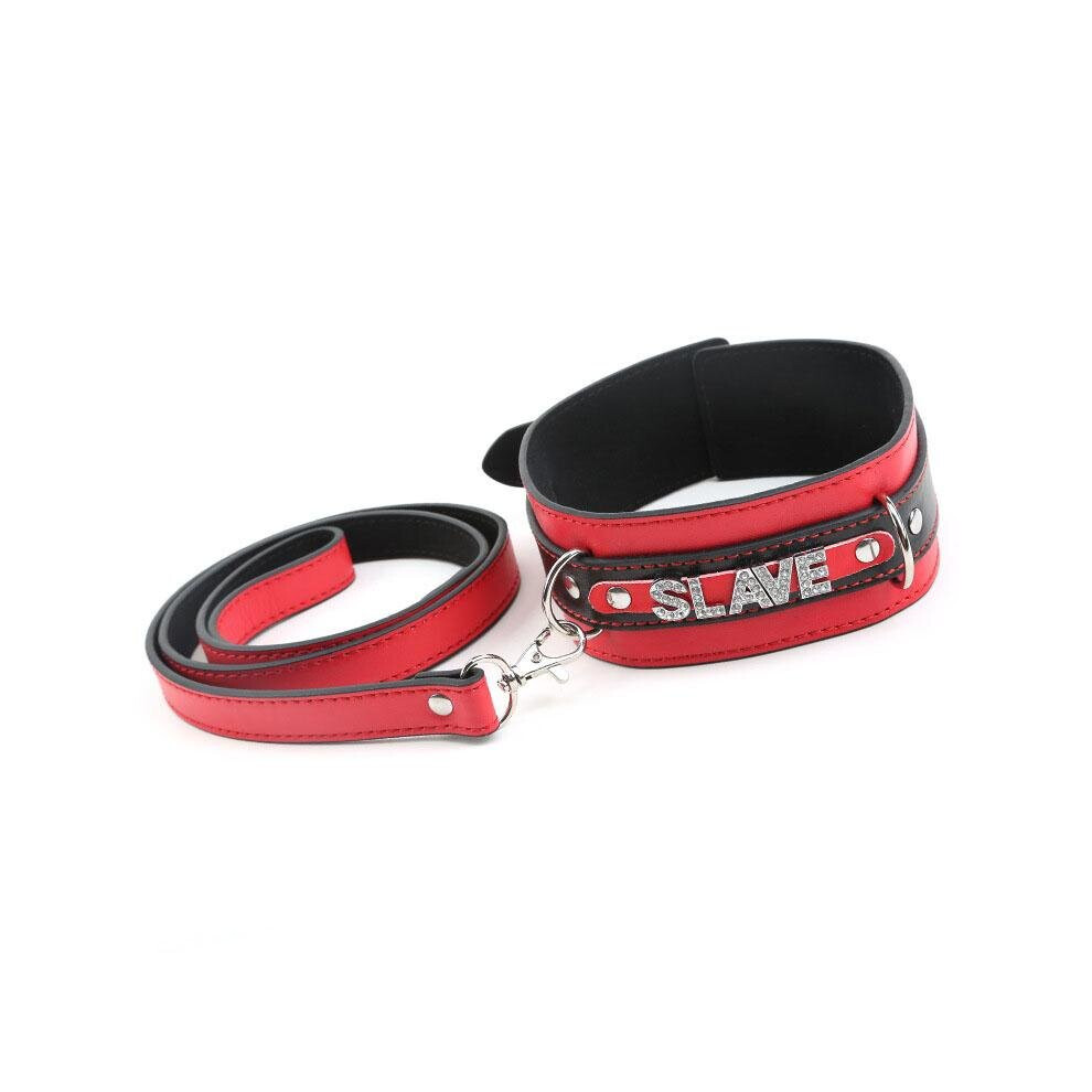 The Room Of Doom Red/Black 'Slave' Collar And Lead