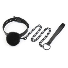 Fluffy Ball Gag and Lead