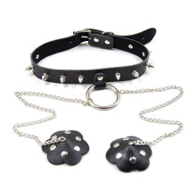 Spiked Collar with Nipple Covers