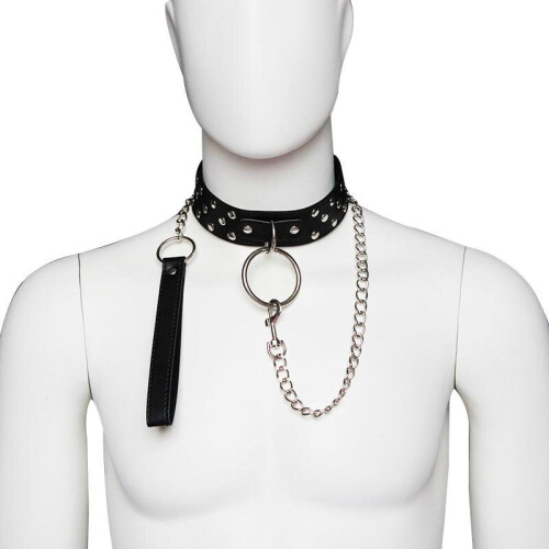 Choker Collar Elegant Slave Collar Type Lariat Leash Necklace Set