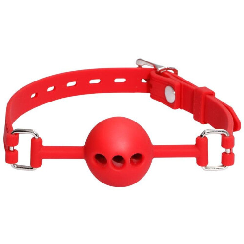 Black Silicone Ball Gag and Collar