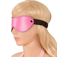 Pink Faux Leather Eye Mask