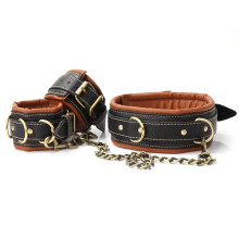 Black and Tan Collar and Cuff Set