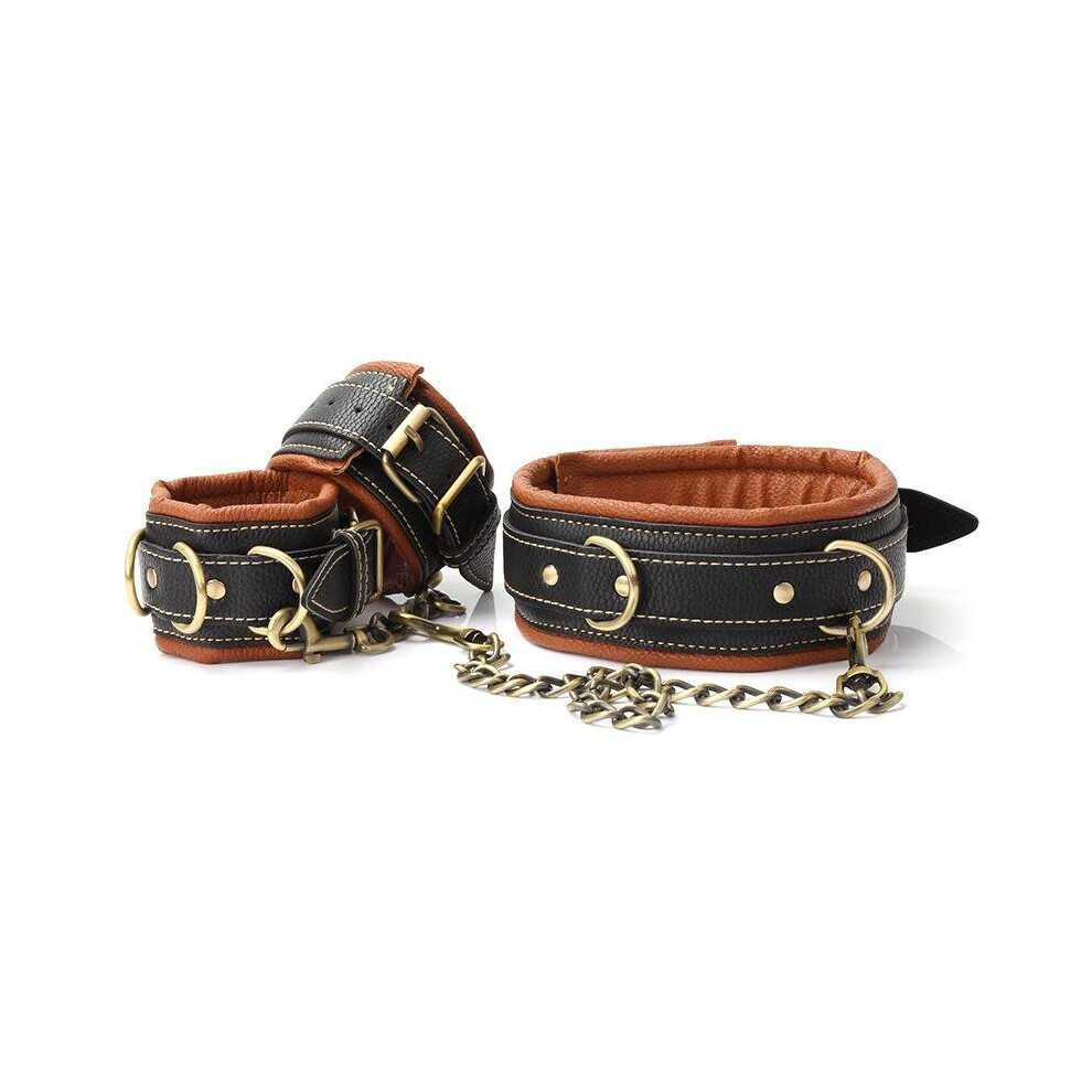 The Room Of Doom Black And Tan Collar And Cuff Set