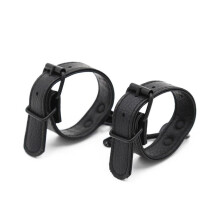 Black Faux Leather Handcuffs