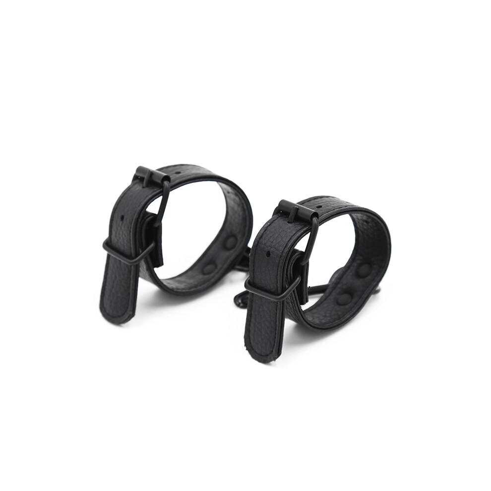 The Room Of Doom Black Faux Leather Handcuffs
