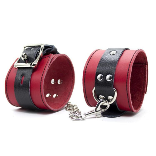 Black and Red Handcuffs