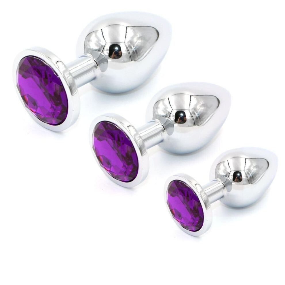 The Room Of Doom's - Small Jewelled Butt Plug - Deep Purple
